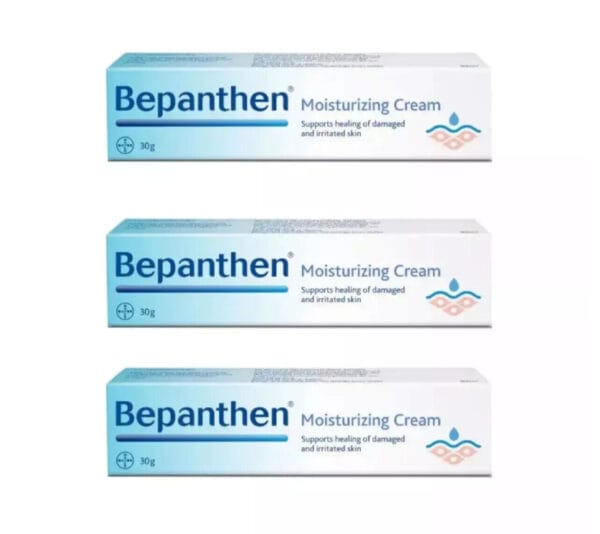 3X Bepanthen Moisturizing Cream For Healing Of Damaged And Irritated Skin 30g