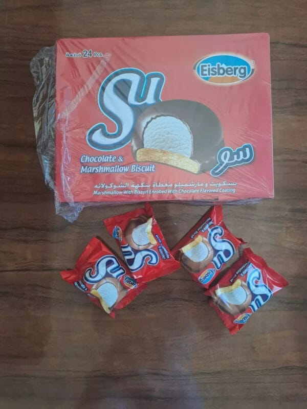 Chocolate Su Eisberg Biscuits Marshmallow Topped With Chocolate Flavor30g x24pcs