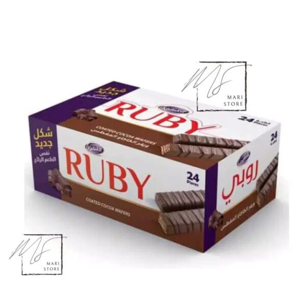 24 PiecesX Katakit Ruby Coated Wafer Cocoa, Two Fingers (21 Gram) شوكولاتة روبي