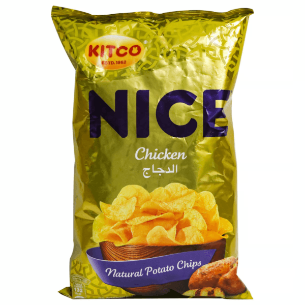 23 Pack X Kitco Nice Natural Potato Chips Chicken Flavor 14 Gram Free Shopping