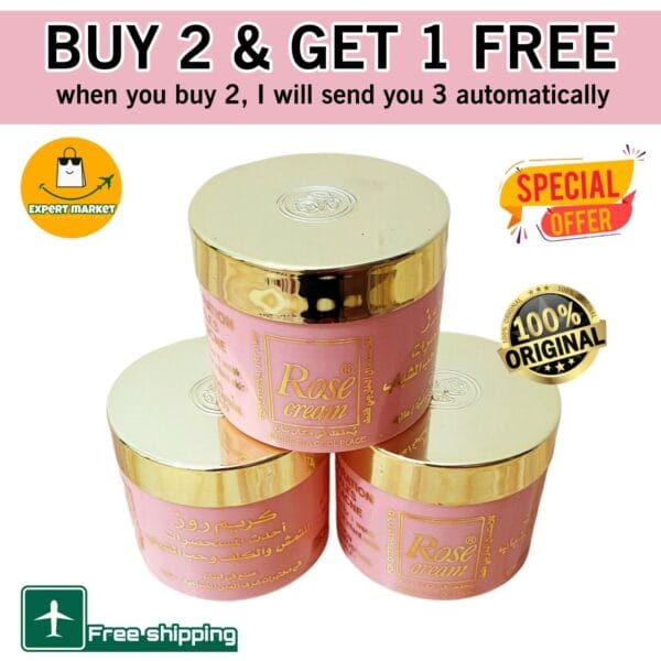 Rose cream 25g For freckles & Spots & Acne كريم روز - BUY 2 GET 1 FREE