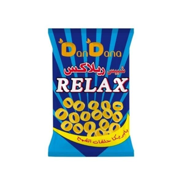 Relax Ring Chips Dandana Paprika Flavored Wheat Rings 6 Pack X 20g  شبس ريلاكس