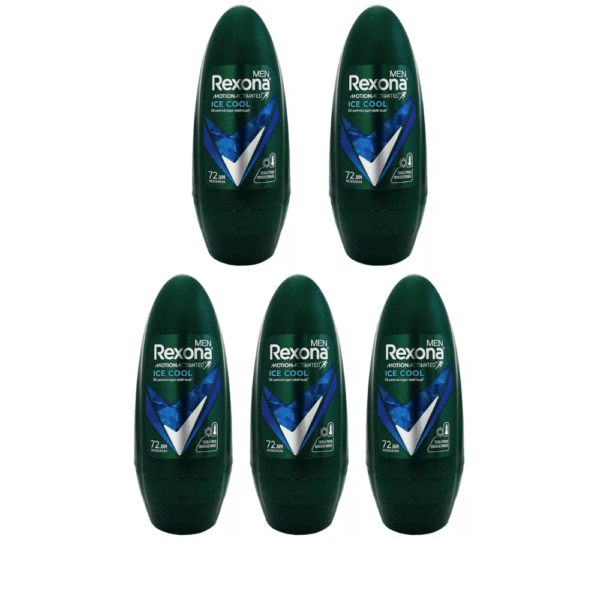Rexona Men Roll On Deodorant Ice Cool 48H Anti-perspirant 45ML 5 of Pack