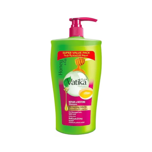 Vatika Repair And Restore Shampoo With Egg And Honey For Damaged Hair  600ml