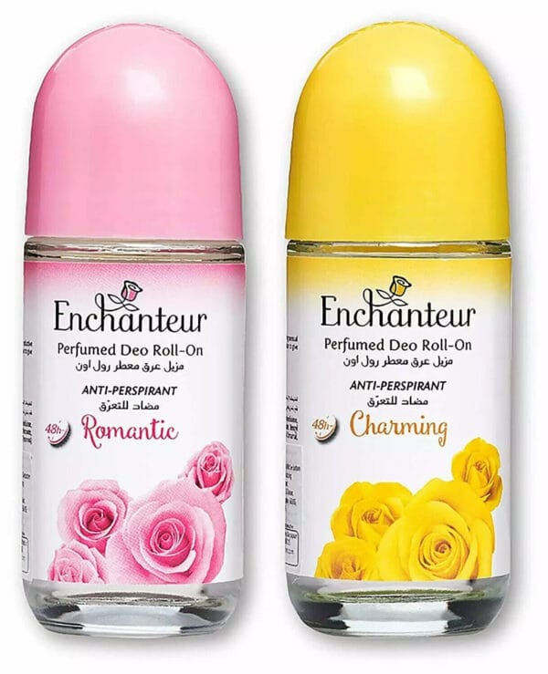 Pack Of 2 x Enchanteur Romantic & Charming Roll-On Deodorant for Women, 50ml
