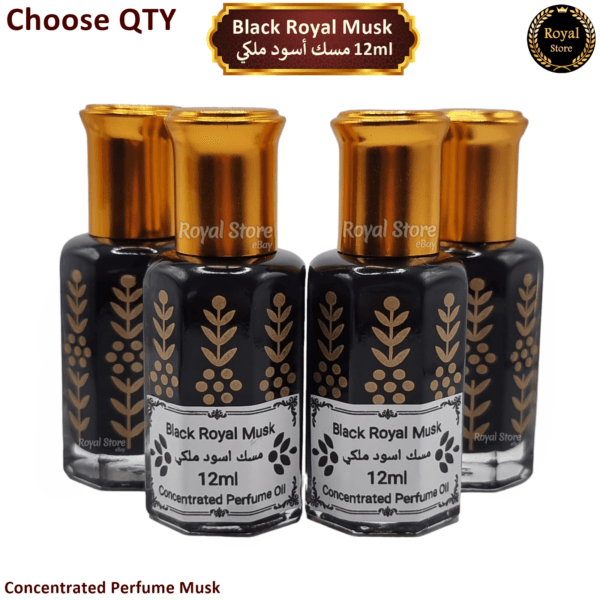 Black Royal Musk 12ml Arabic Concentrated Thick perfume tahara oil مسك اسود ملكي