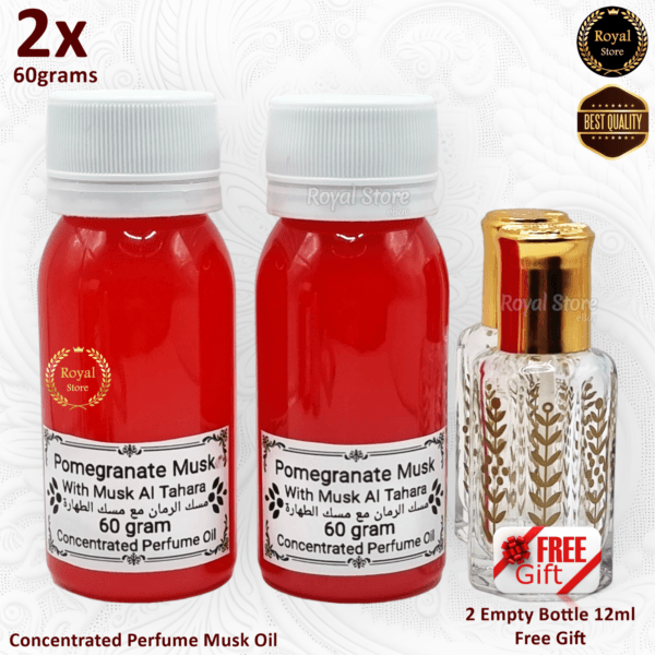 2x Pomegranate Musk Tahara 60g Arabian Thick Perfume Oil Saudi  مسك طهارة رمان