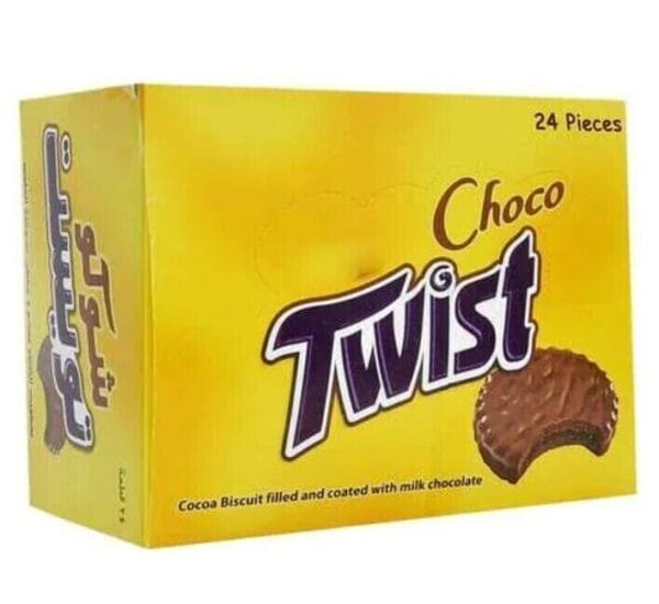 24X Twist Katakit Choco Biscuit filled and Coated with milk chocolate (22 Gram)