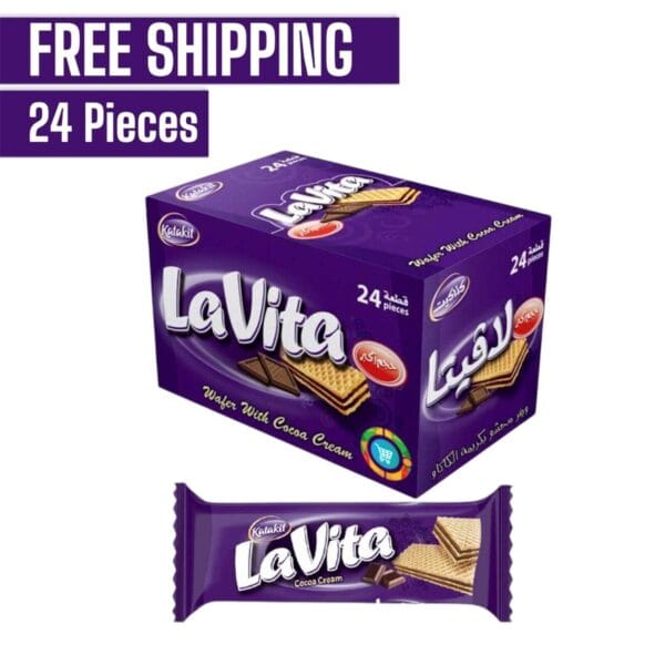 24X Katakit Lavita Wafer Cocoa (21 Gram) بسكويت لافيتا