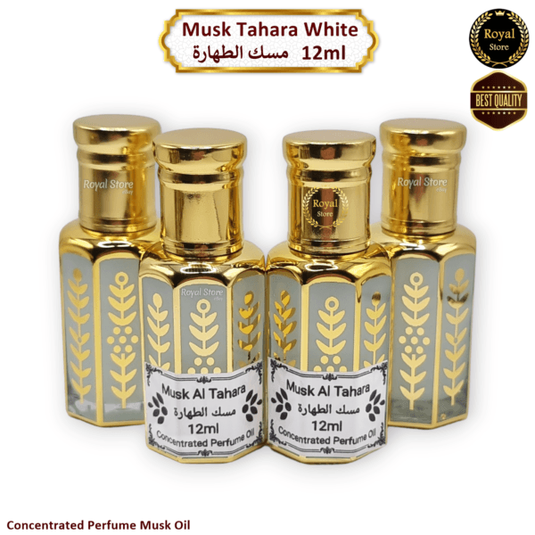 Musk Al Tahara 12ml White High Quality Arabic Misk Perfume Thick Oil مسك الطهارة