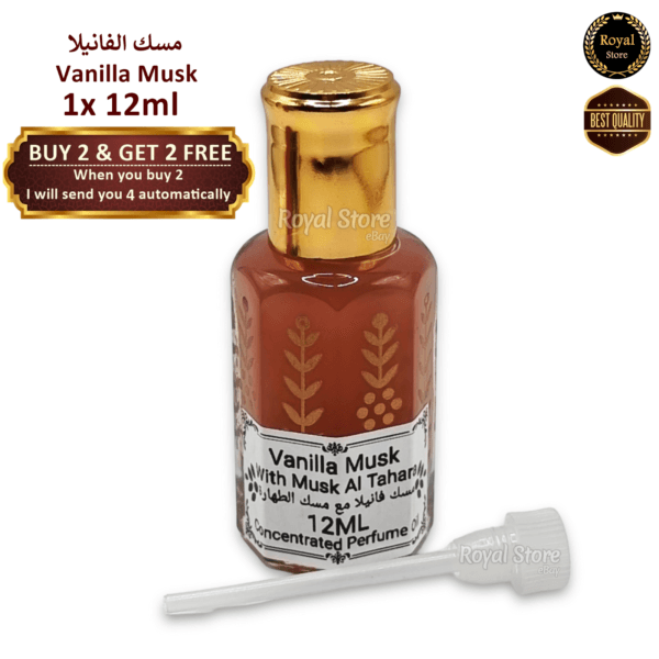 1x Vanilla Musk Tahara 12ml Amazing Arabic Perfume Oil High Quality مسك فانيلا